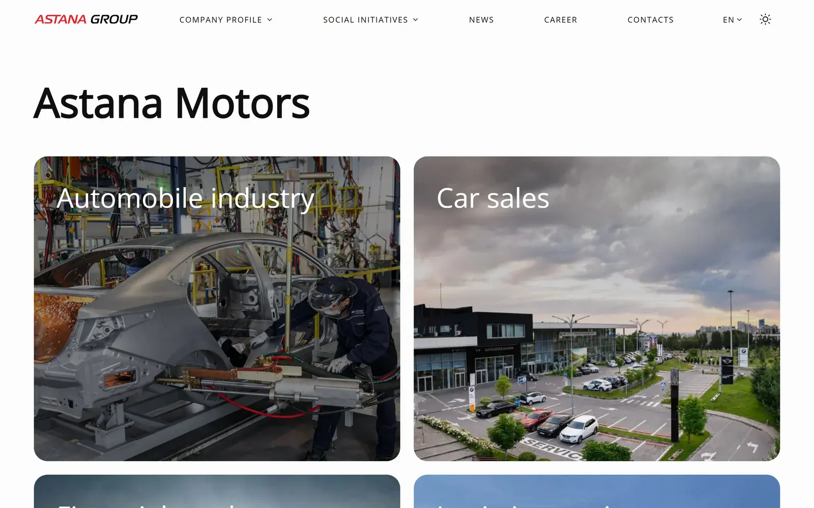 Astana Motors company page